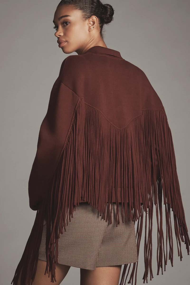 Essentiel Antwerp Fringed Cardigan Sweater