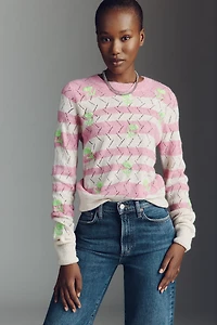 Essentiel Antwerp Jivine Embroidered Intarsia Sweater