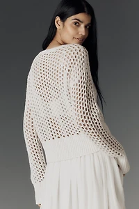 Derek Lam 10 Crosby Syvie Crochet Sequin Cardigan Sweater