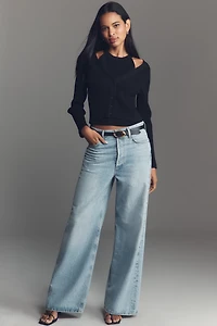 Derek Lam 10 Crosby Lonnie Layered Halter Cardigan Sweater