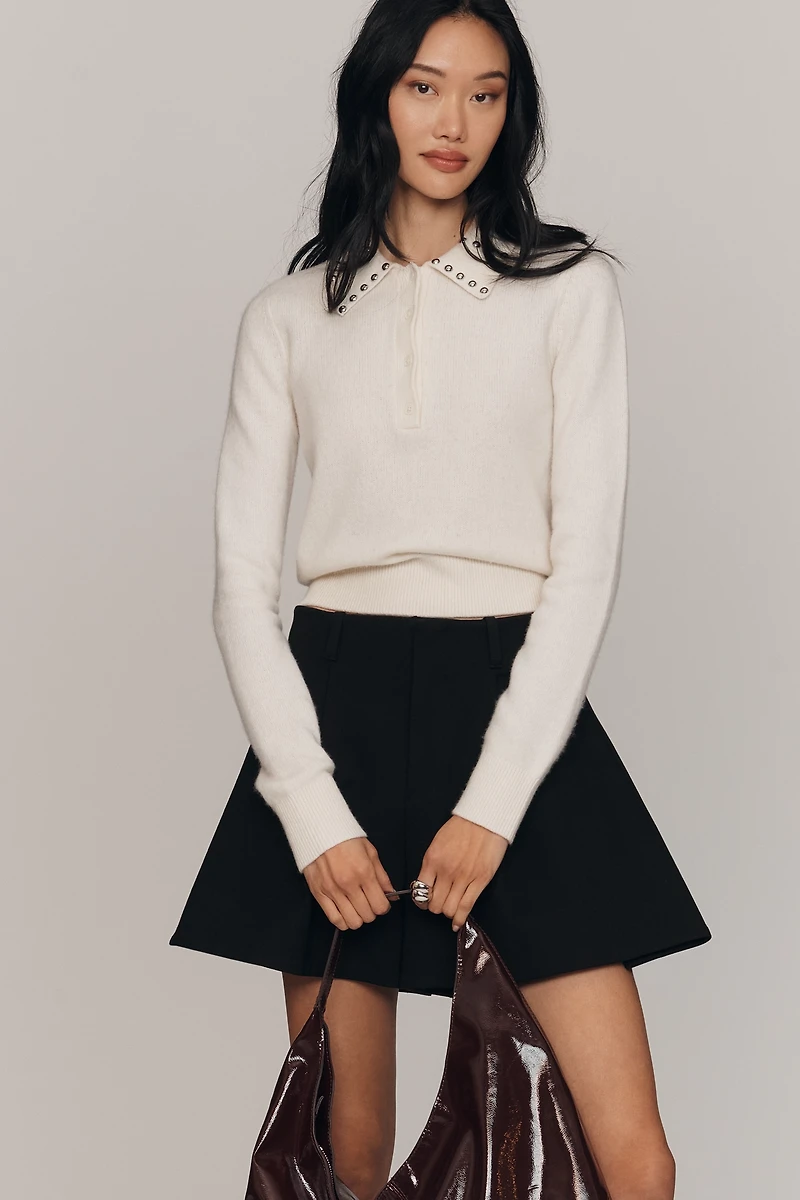 Derek Lam 10 Crosby Sancia Embellished Collar Sweater