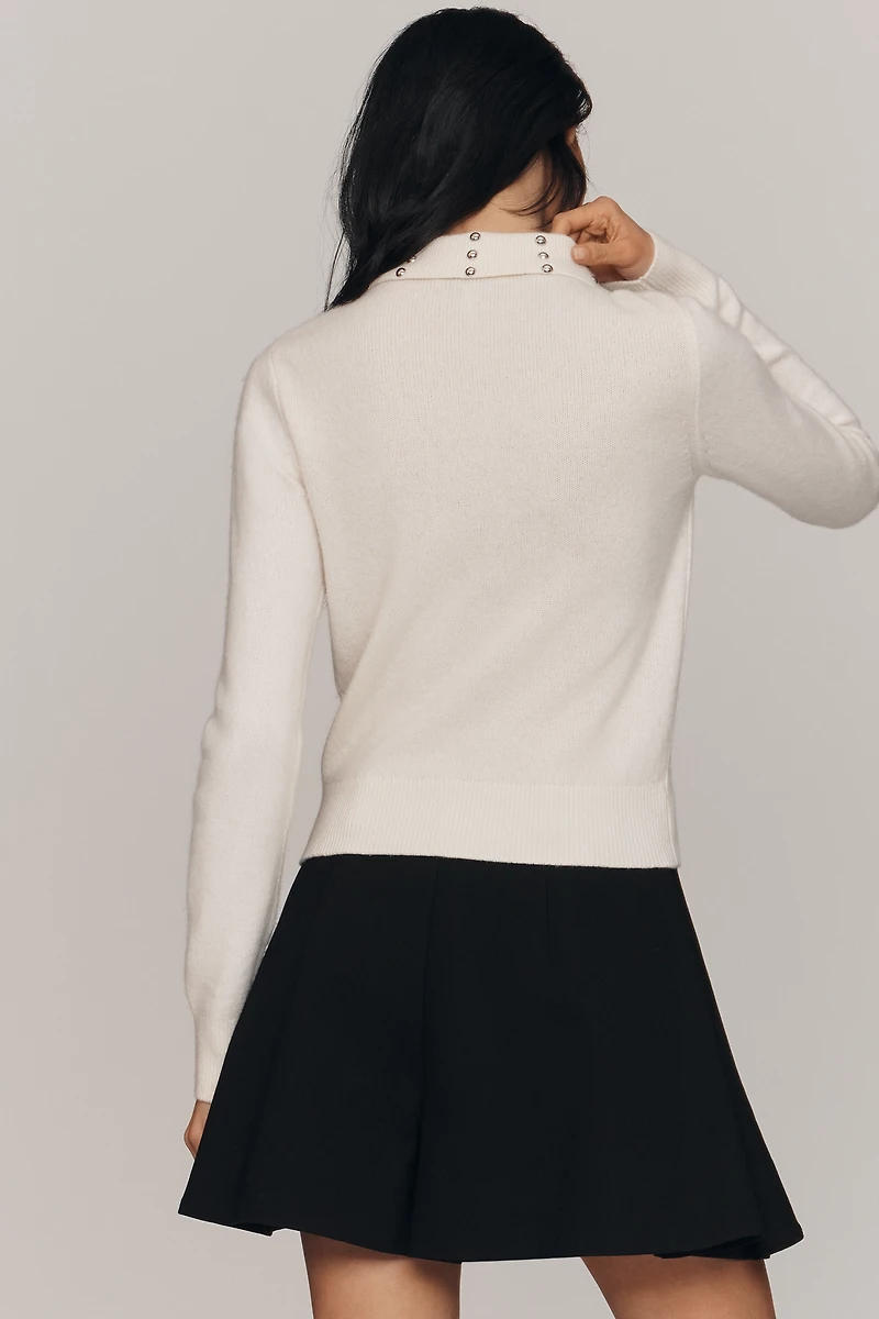 Derek Lam 10 Crosby Sancia Embellished Collar Sweater