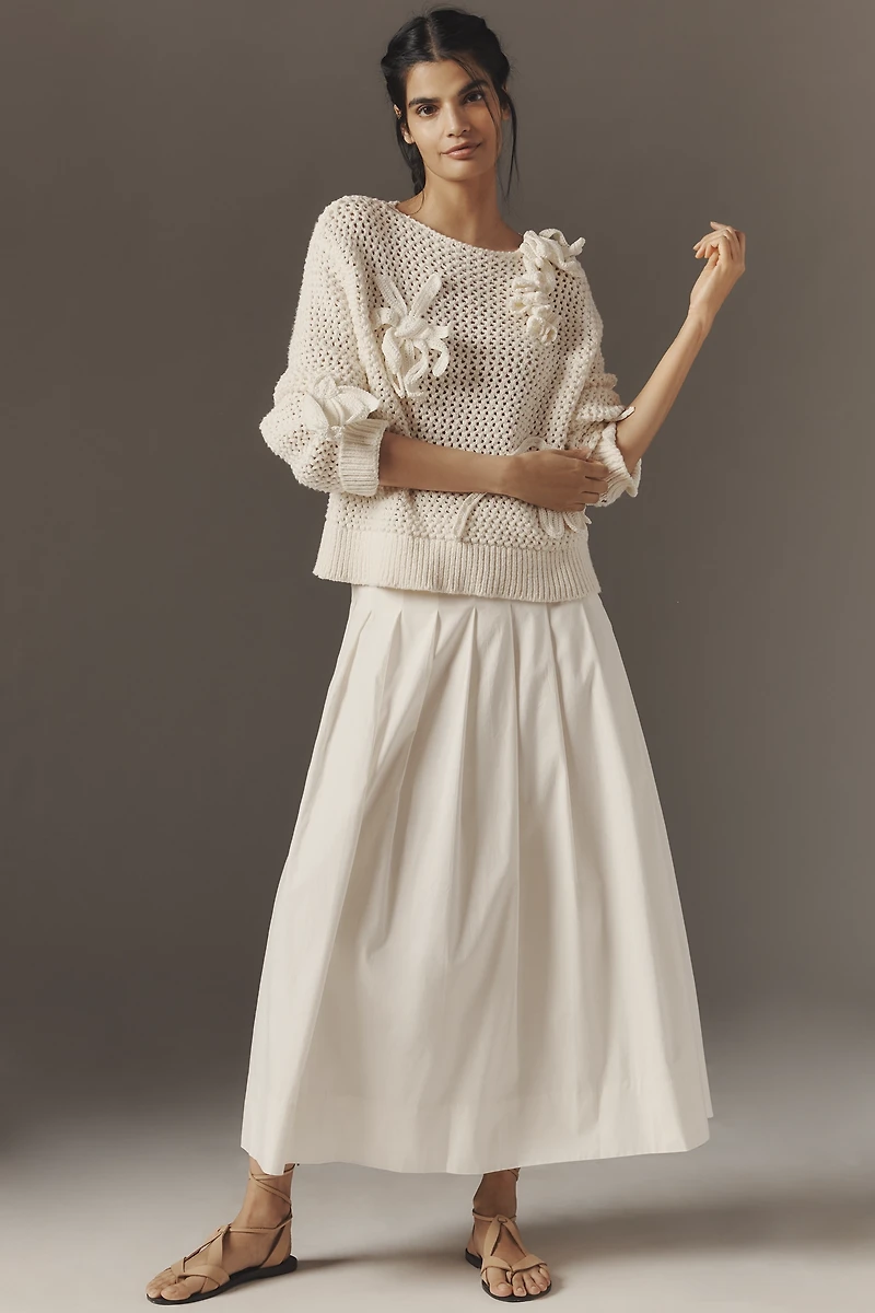 Lingua Franca Cammy Boat-Neck Novelty Sweater