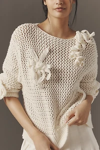 Lingua Franca Cammy Boat-Neck Novelty Sweater