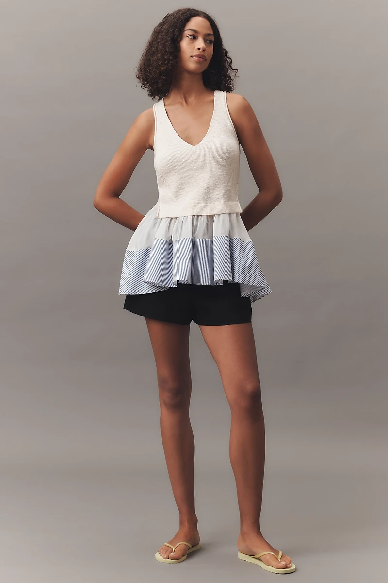 By Anthropologie Mixed Media Sweater Tank Top