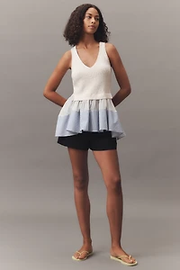 By Anthropologie Mixed Media Sweater Tank Top