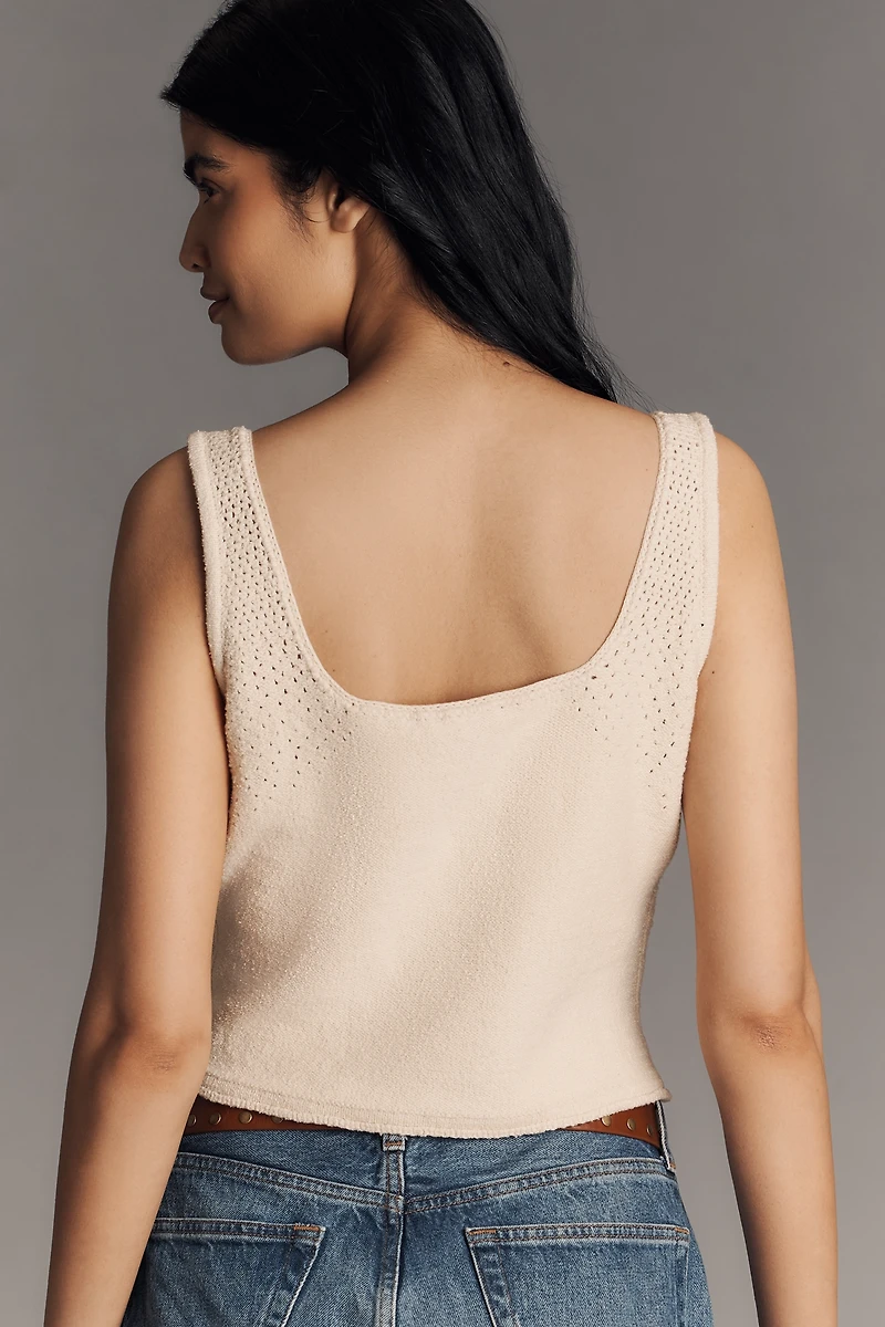 Pilcro Square-Neck Sweater Tank Top