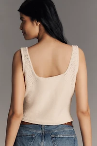 Pilcro Square-Neck Sweater Tank Top