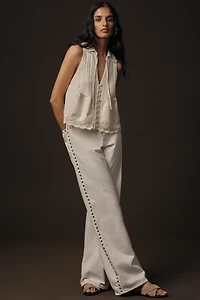 By Anthropologie V-Neck Pointelle Knit Tank Top