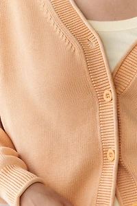 Pilcro Long Sleeve Cotton V Neck Cardigan Sweater