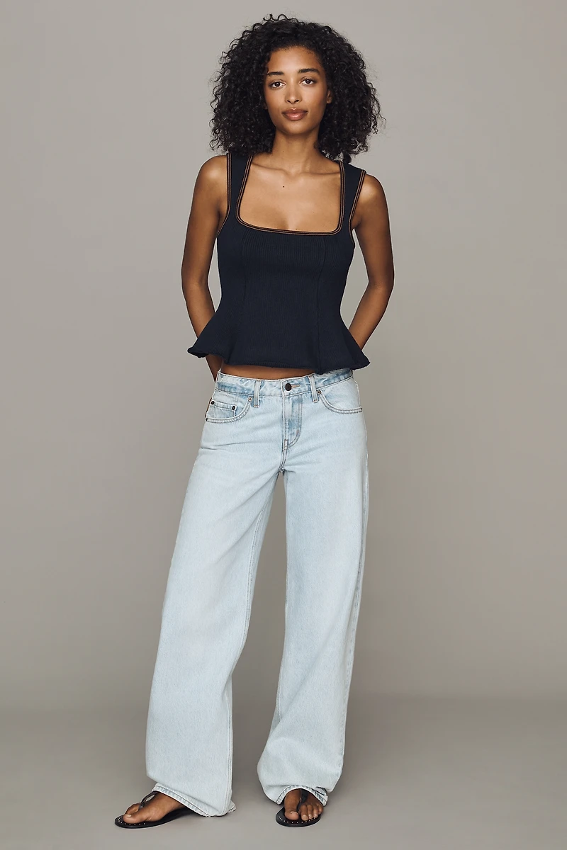 Pilcro Square-Neck Knit Tank
