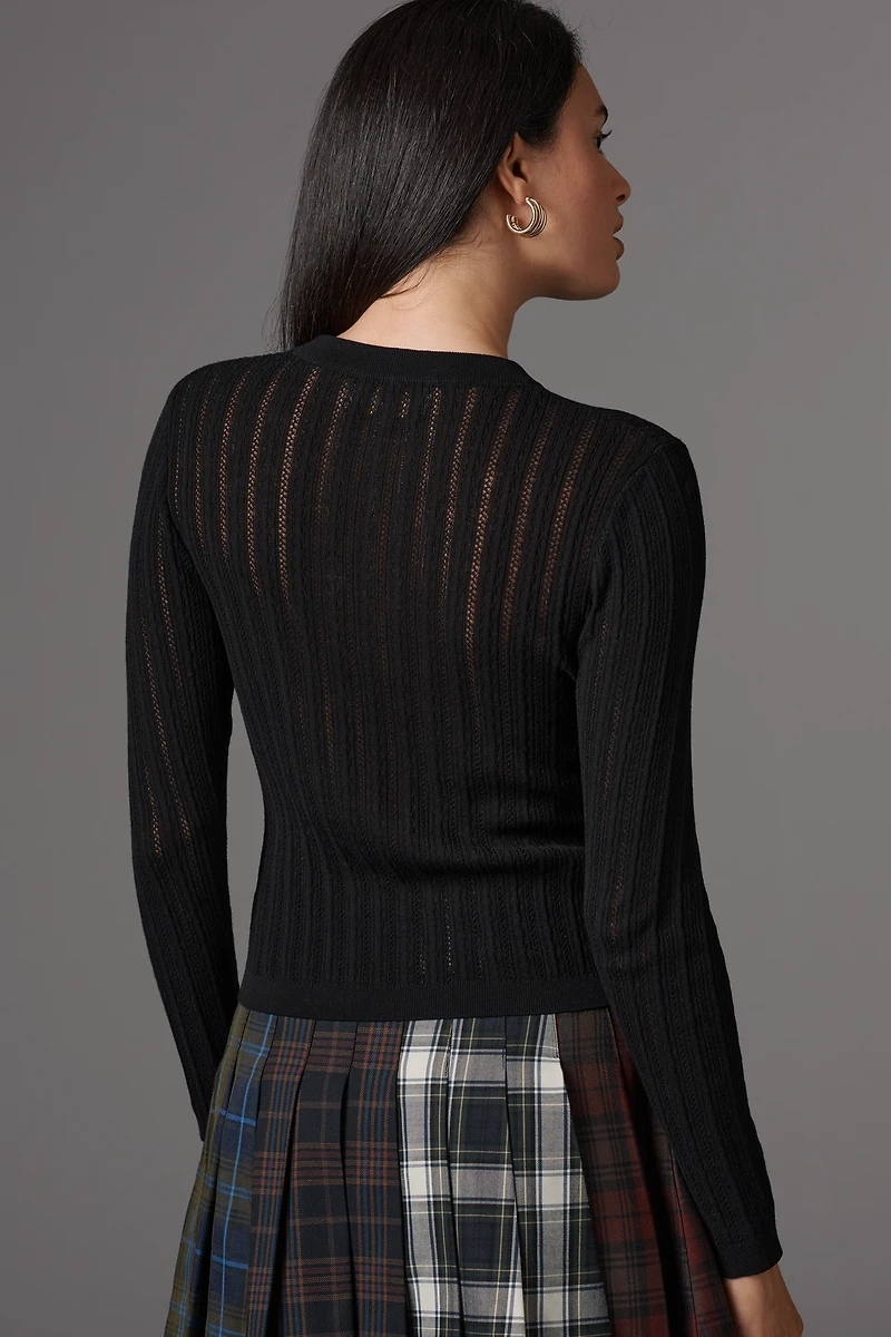 Love The Label Sarafina Pointelle Knit Sweater