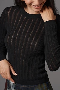 Love The Label Sarafina Pointelle Knit Sweater