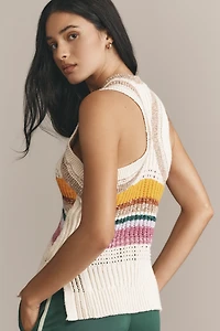 Pilcro V-Neck Retro Stripe Sweater Tank