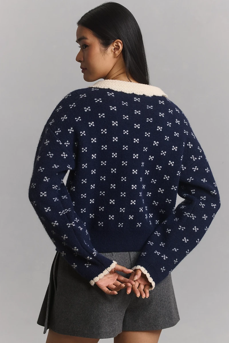 Raisonnel Collared Femme Cardigan Sweater