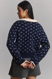 Raisonnel Collared Femme Cardigan Sweater