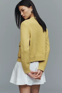 RAISONNEL Ribbed Zip-Front Sweater