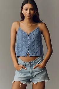 RAISONNEL Pointelle Knit Tank Top