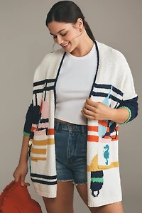 Maeve Nautical Buoy Cardigan Sweater