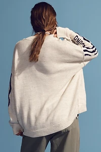 Pilcro Relaxed Sea Turtle Cardigan Sweater