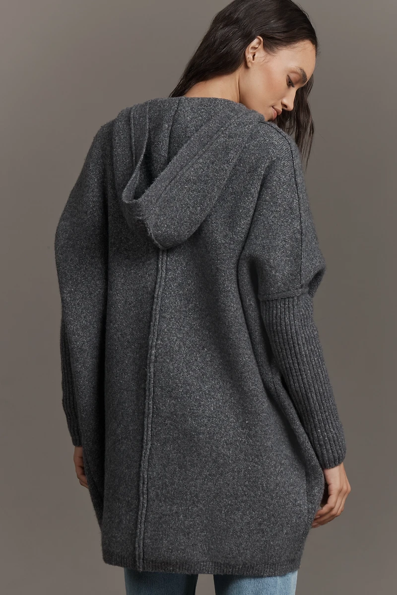 Pilcro Oversized Hooded Cocoon Cardigan Sweater