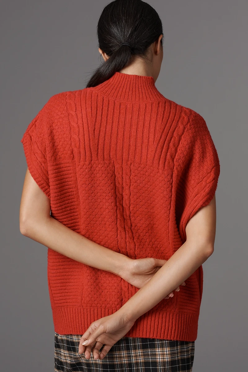 Maeve Cable-Knit Wool Blend Sweater Vest