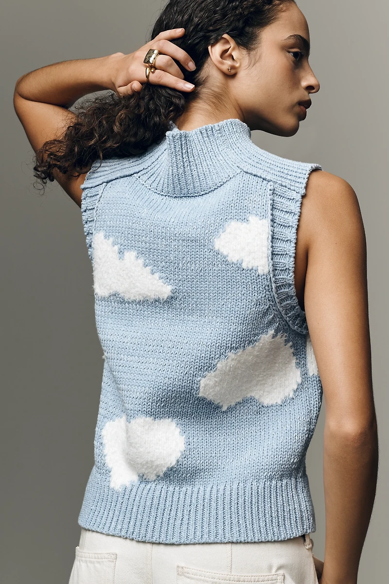 Pilcro Cloud Mock-Neck Sweater Vest