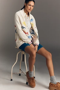 Pilcro Fish Icon Zip-Up Sweater