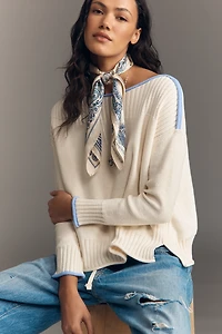By Anthropologie Off-Shoulder Slouchy Pullover Top