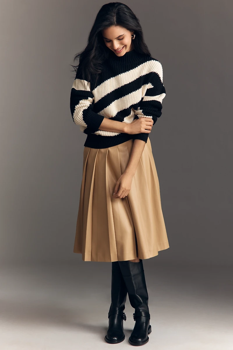 Maeve Long-Sleeve Diagonal Stripe Sweater