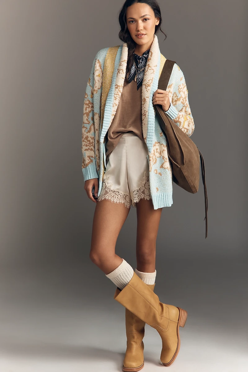 Pilcro Oversized Open-Front Longline Cardigan Sweater