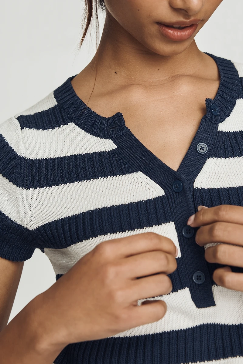 Maeve Striped Sweater Tee
