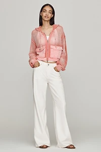 Pilcro Zip-Up Hooded Sweatshirt