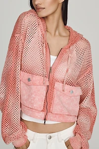 Pilcro Zip-Up Hooded Sweatshirt
