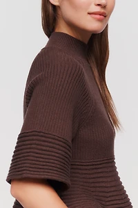 Maeve Mock-Neck Swing Sweater
