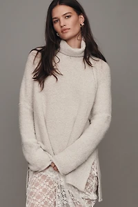 Pilcro Mock-Neck Tunic Sweater