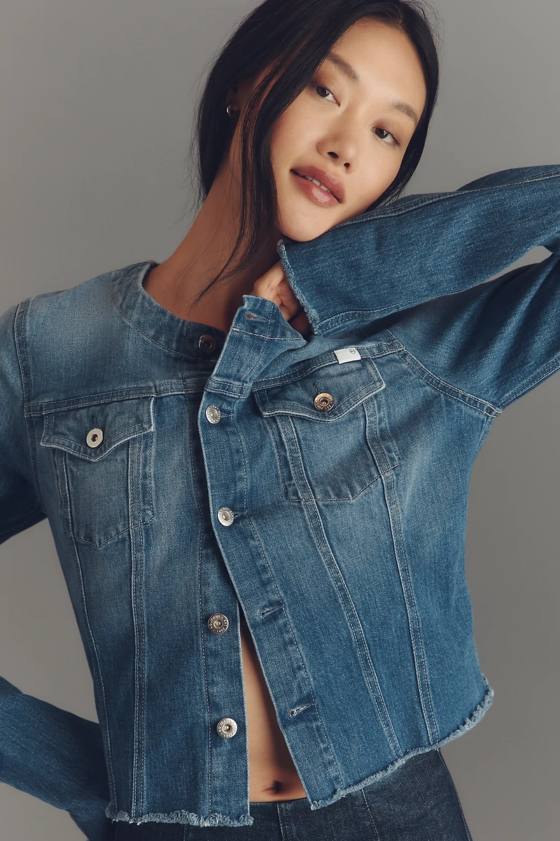 AG Robyn Collarless Denim Jacket