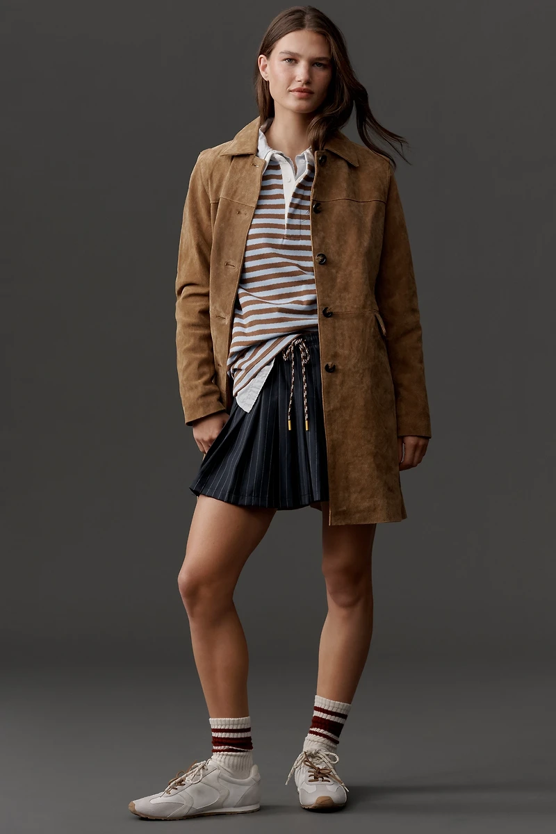 BLANKNYC Suede Dirt Bike Trench Coat