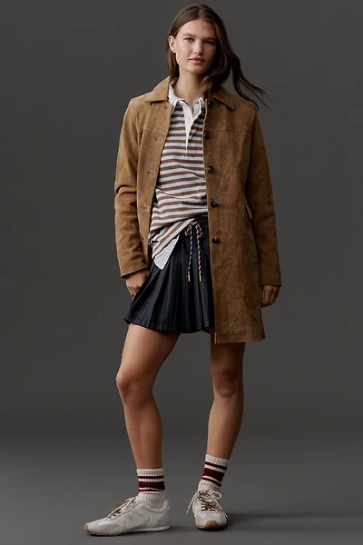 BLANKNYC Suede Dirt Bike Trench Coat