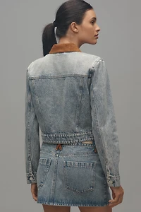 BLANKNYC Denim and Faux-Suede Trucker Jacket