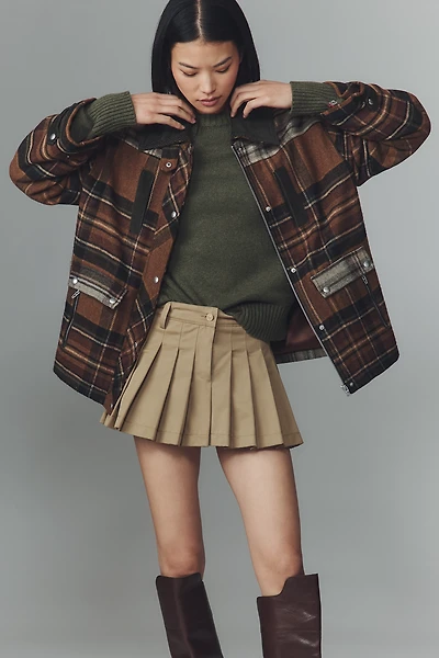 BLANKNYC Situationship Plaid Shirt Jacket
