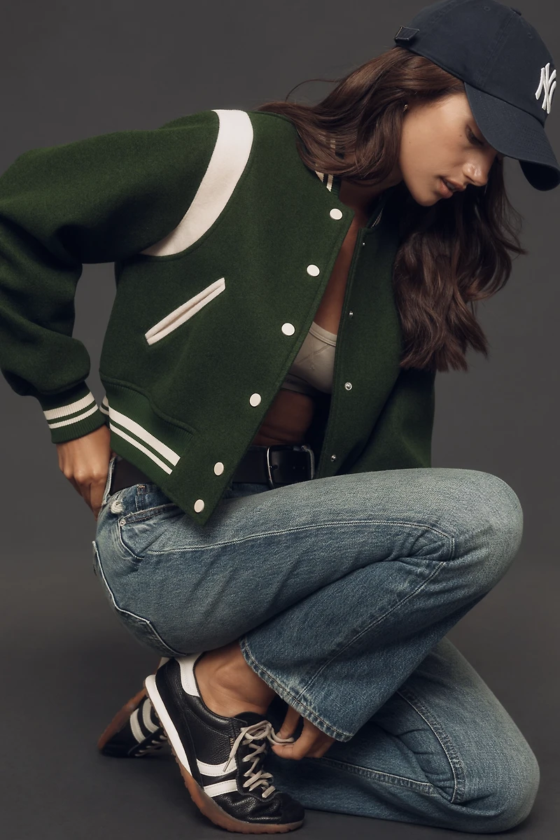 BLANKNYC Smart Move Varsity Bomber Jacket