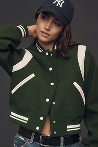 BLANKNYC Smart Move Varsity Bomber Jacket