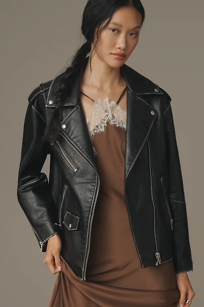 BLANKNYC Still Mine Faux Leather Moto Jacket