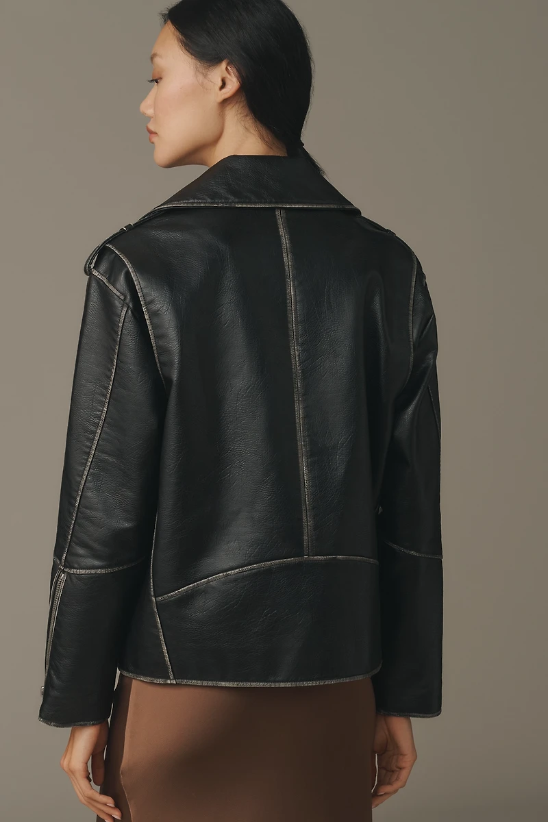 BLANKNYC Still Mine Faux Leather Moto Jacket