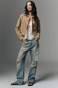 BLANKNYC Real Suede Crop Jacket