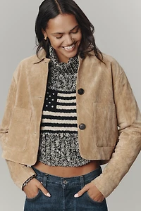 BLANKNYC Real Suede Crop Jacket