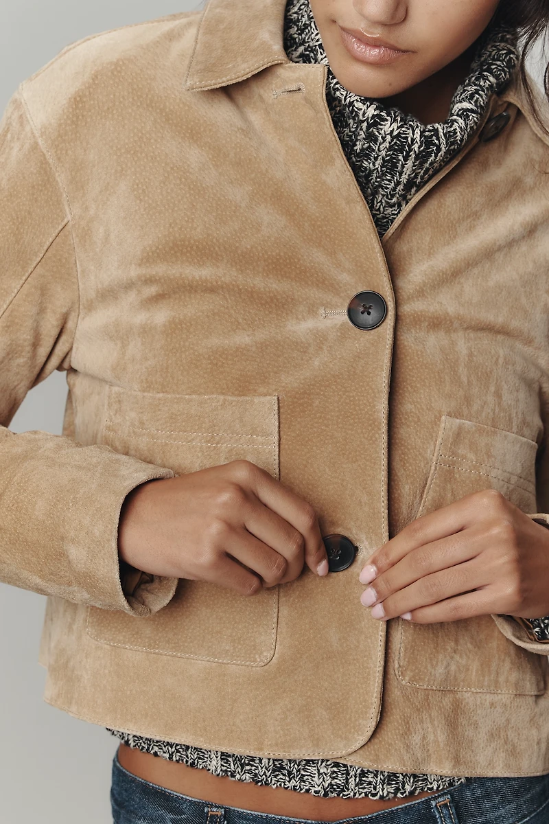 BLANKNYC Real Suede Crop Jacket