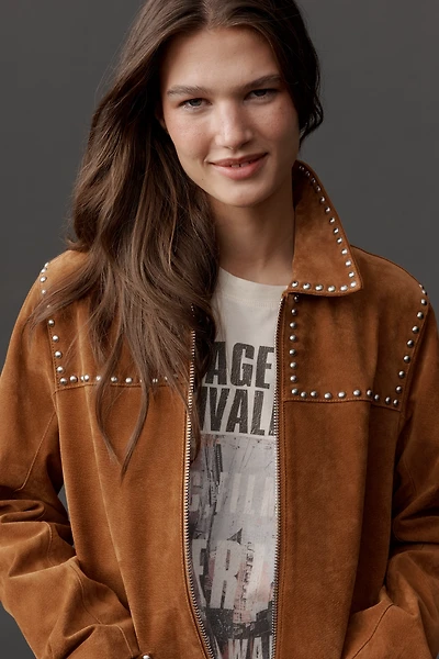 BLANKNYC Real Suede Studded Jacket