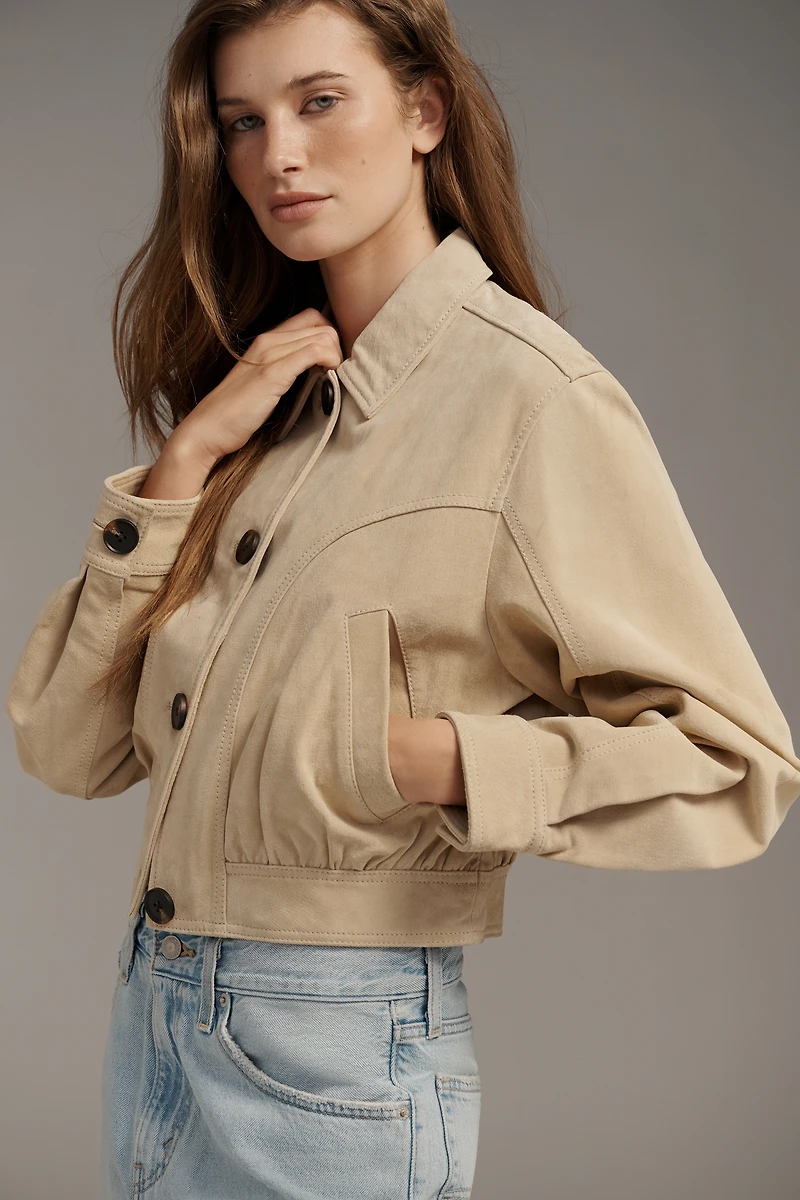 BLANKNYC Morning Latte Suede Jacket